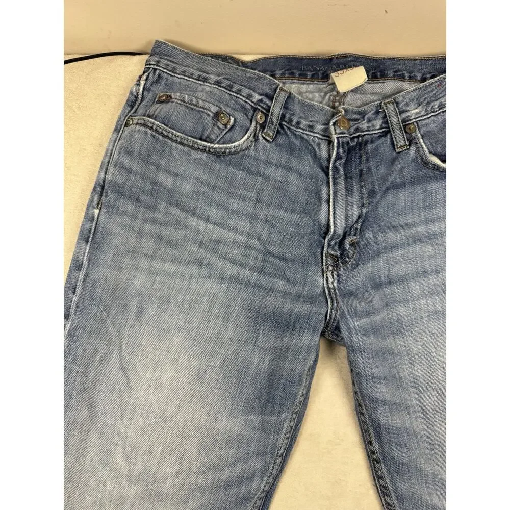 Banana Republic Mens Jeans 33x32 Blue Denim Straight Leg Classic 5 Pocket